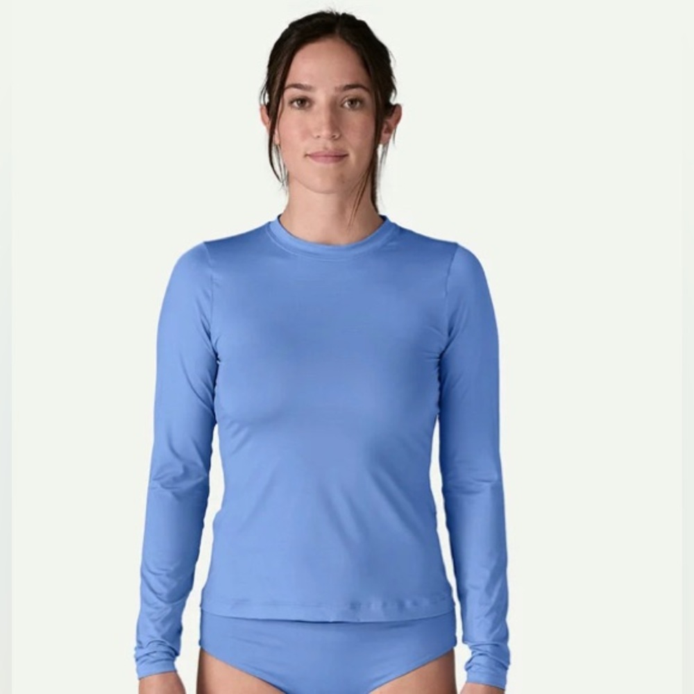 Patagonia Women's Swell Seeker Rashguard Long Sleeve Milkweed Mauve Size L NWOT